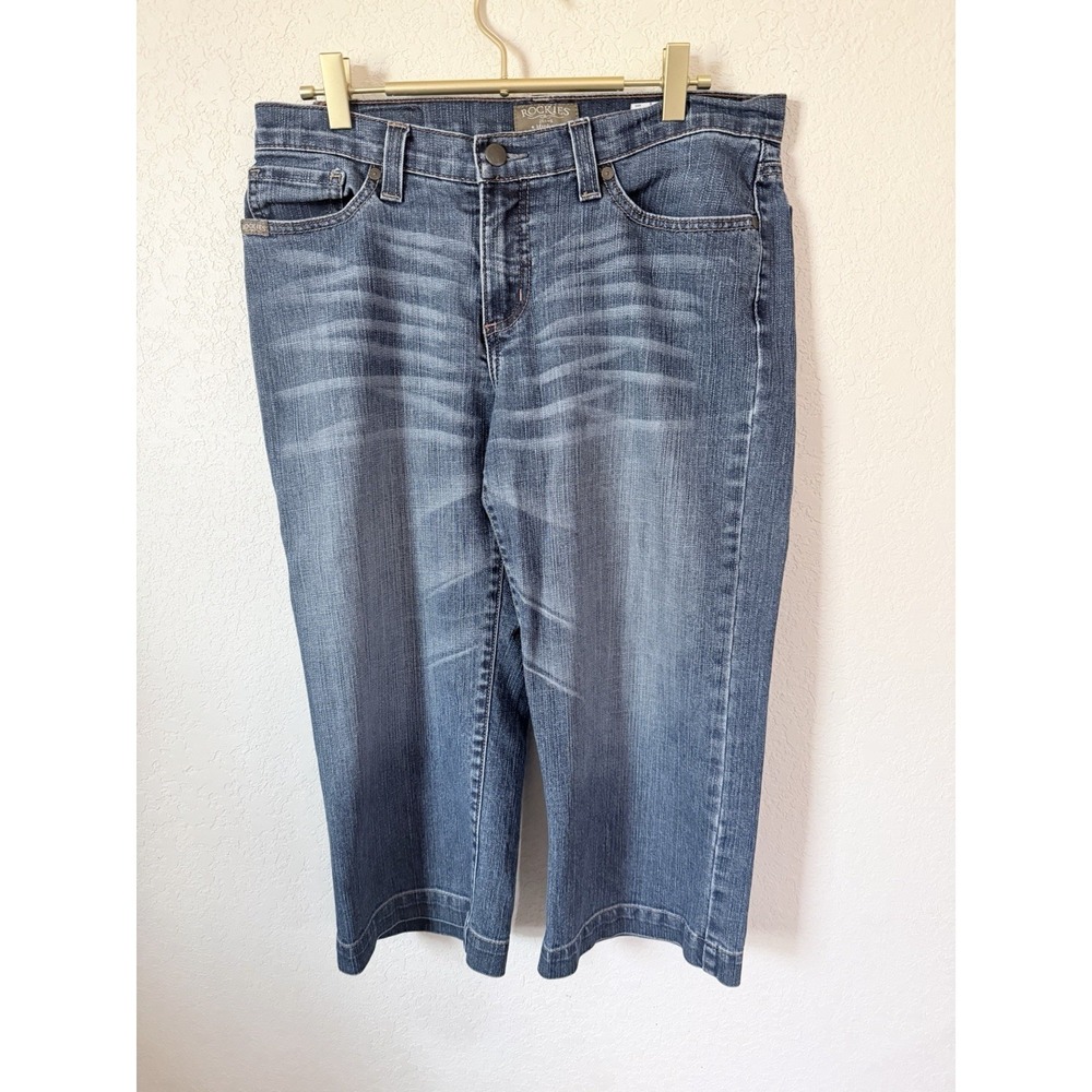 Rockies Rocky Mountain Capri Jeans Size 8 Blue Denim‎ Stretch